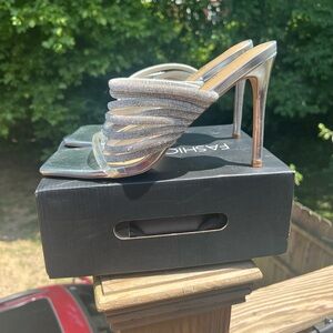Fashion Nova Silver Stiletto Heels